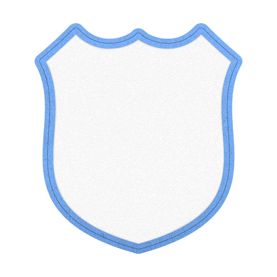 Parche Personalizable VELUR con Flock en Forma de Escudo 3