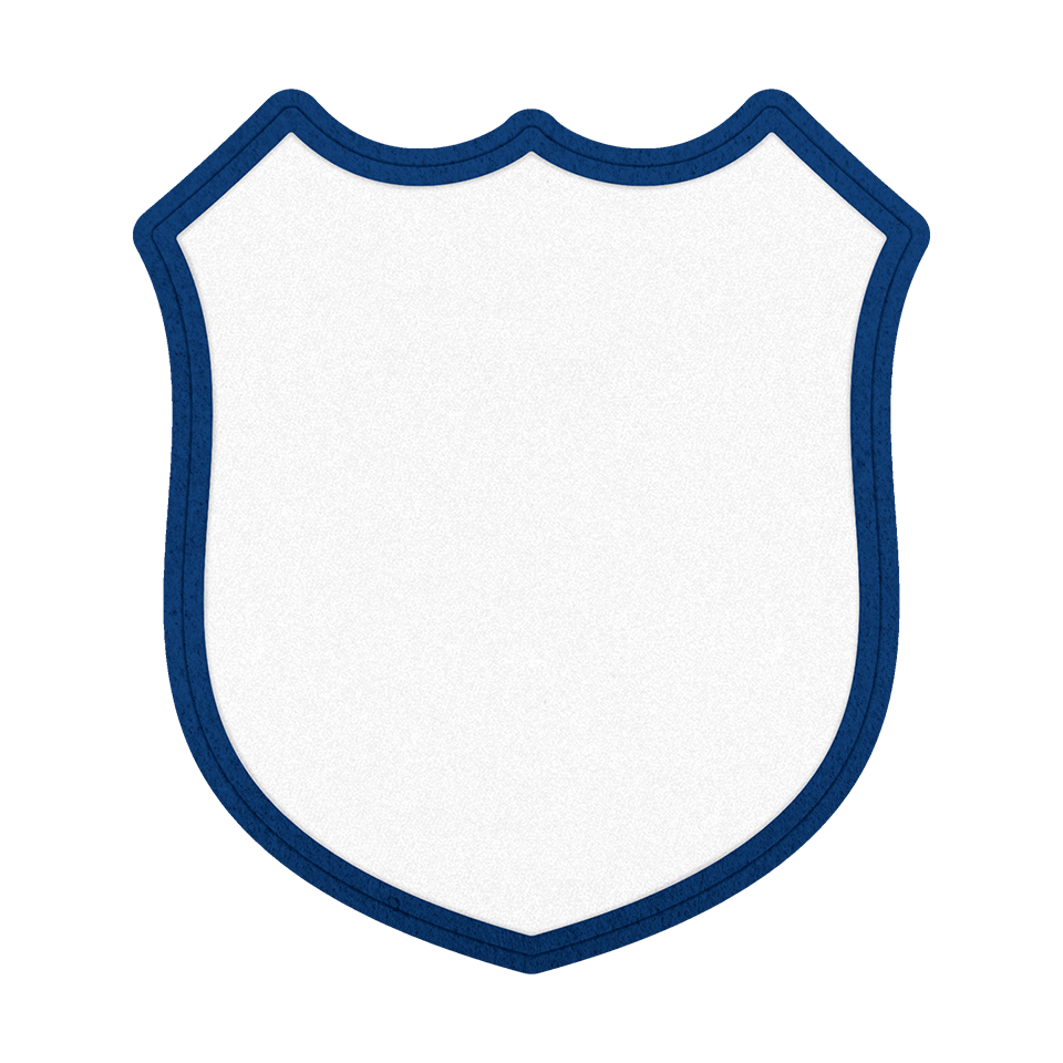 Parche Personalizable VELUR con Flock en Forma de Escudo 3