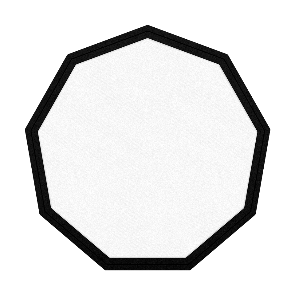 Parche VELUR Personalizable con Flock con forma de Nonágono