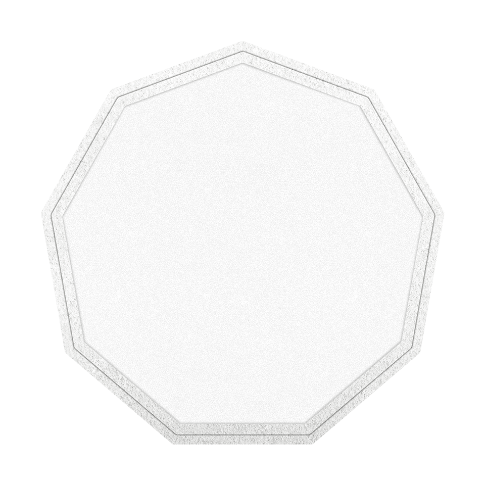 Parche VELUR Personalizable con Flock con forma de Nonágono