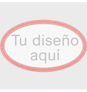 Parche Velur con Flock Ovalado con Acabado Mate de Color