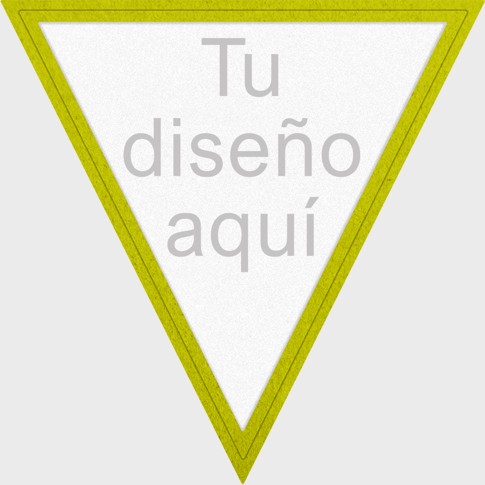 Parche VELUR Acabado Mate de Color con Flock Triangular