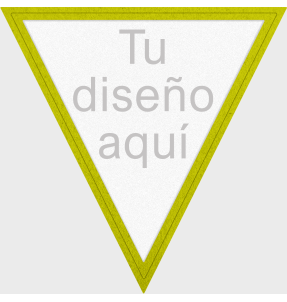 Parche VELUR Acabado Mate de Color con Flock Triangular