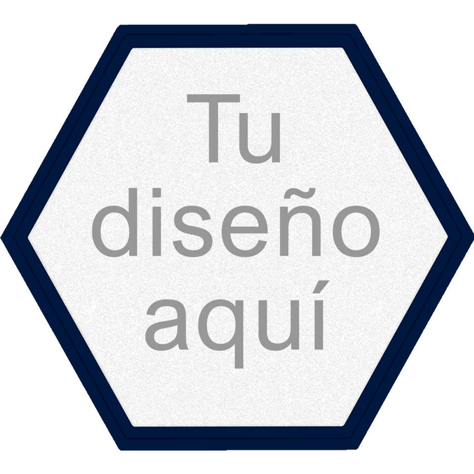 Parche Personalizable FIBERPLUS con DTF Eco en Forma de Hexagono
