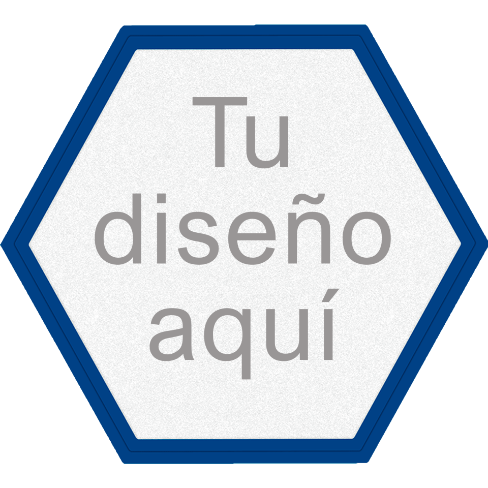 Parche Personalizable FIBERPLUS con DTF Eco en Forma de Hexagono