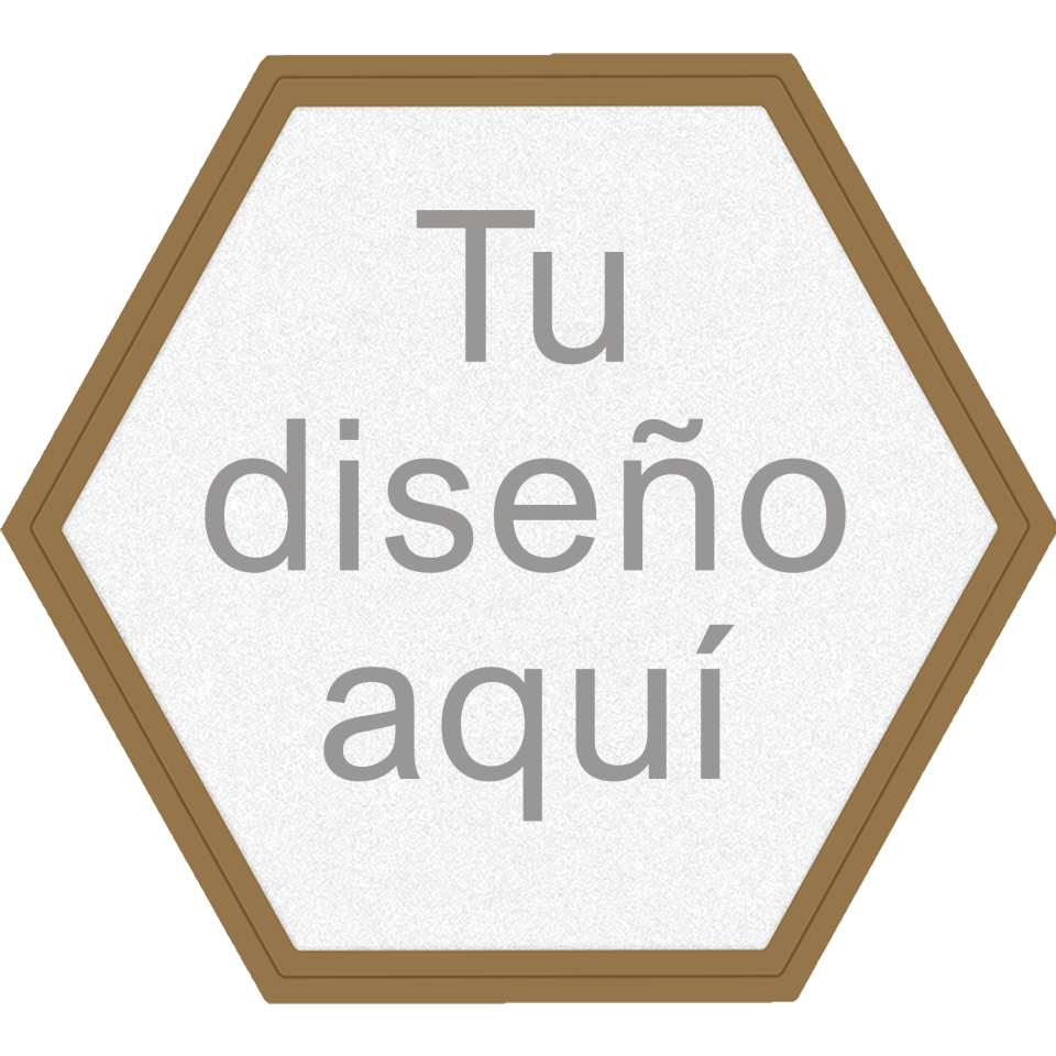 Parche Personalizable FIBERPLUS con DTF Eco en Forma de Hexagono