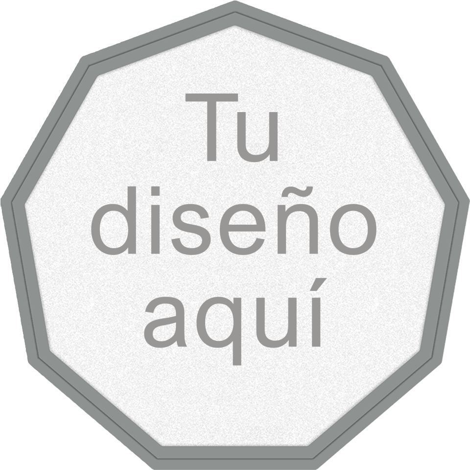 Parche FIBERPLUS con DTF Eco Termoadhesivo con forma de Nonágono