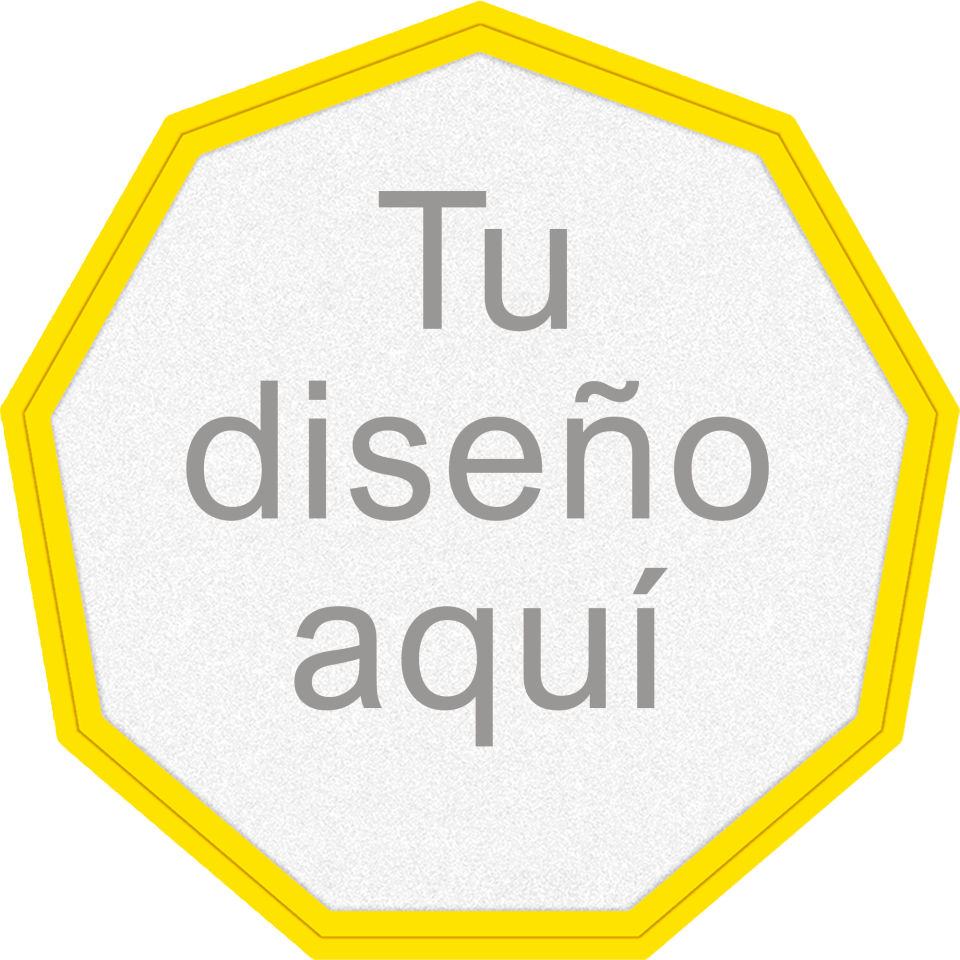 Parche FIBERPLUS con DTF Eco Termoadhesivo con forma de Nonágono