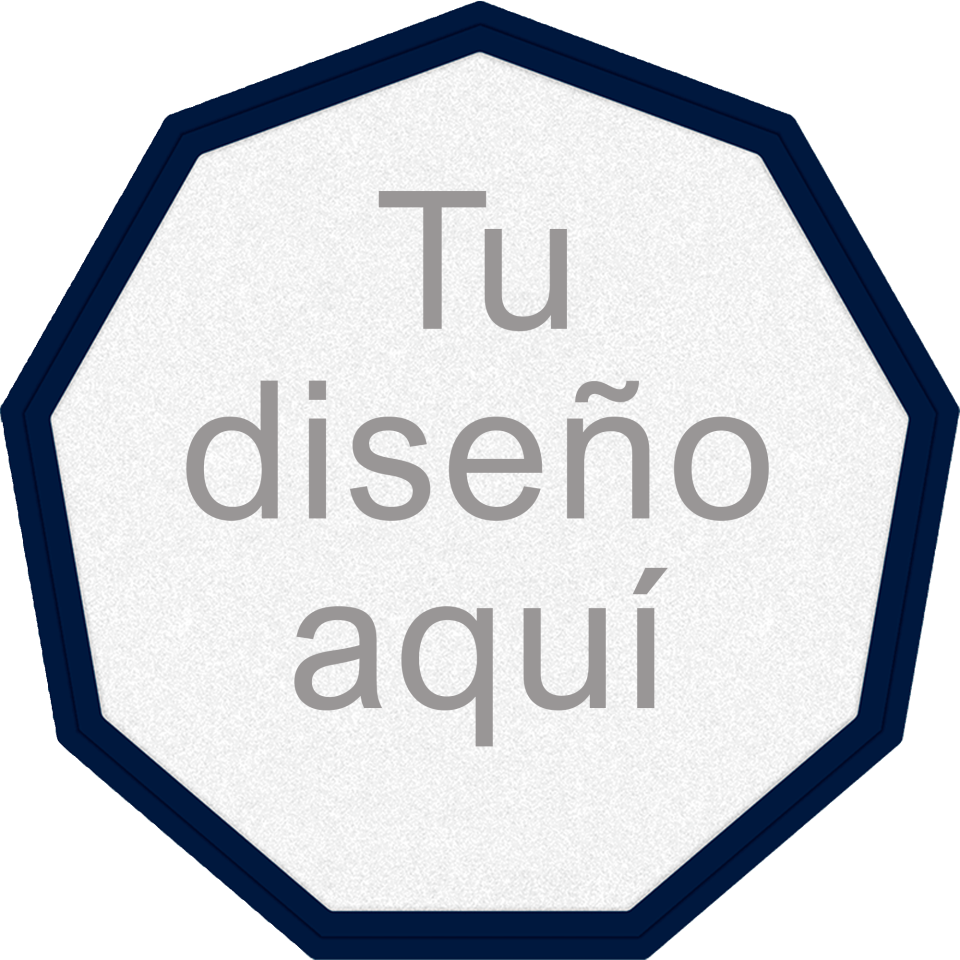 Parche FIBERPLUS con DTF Eco Termoadhesivo con forma de Nonágono