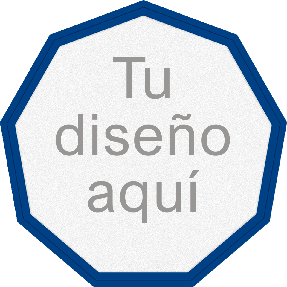 Parche FIBERPLUS con DTF Eco Termoadhesivo con forma de Nonágono