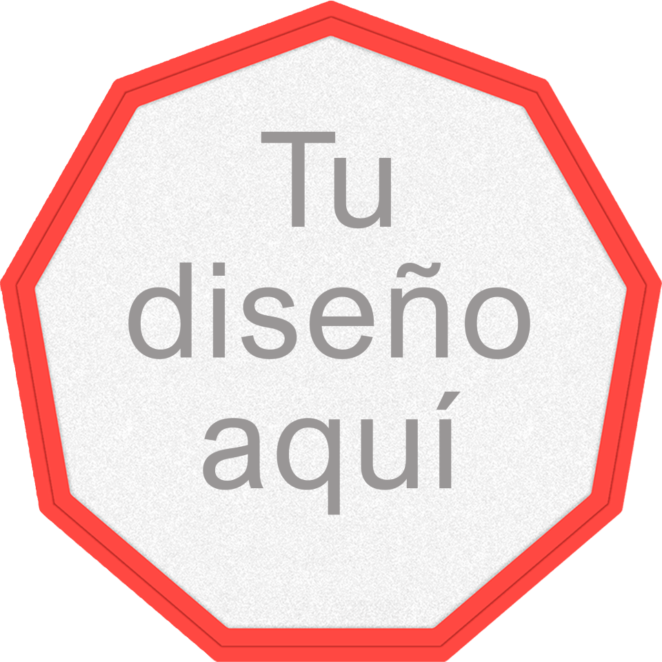 Parche FIBERPLUS con DTF Eco Termoadhesivo con forma de Nonágono