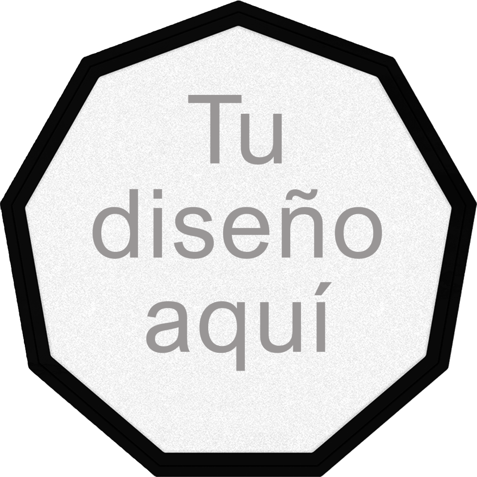 Parche FIBERPLUS con DTF Eco Termoadhesivo con forma de Nonágono