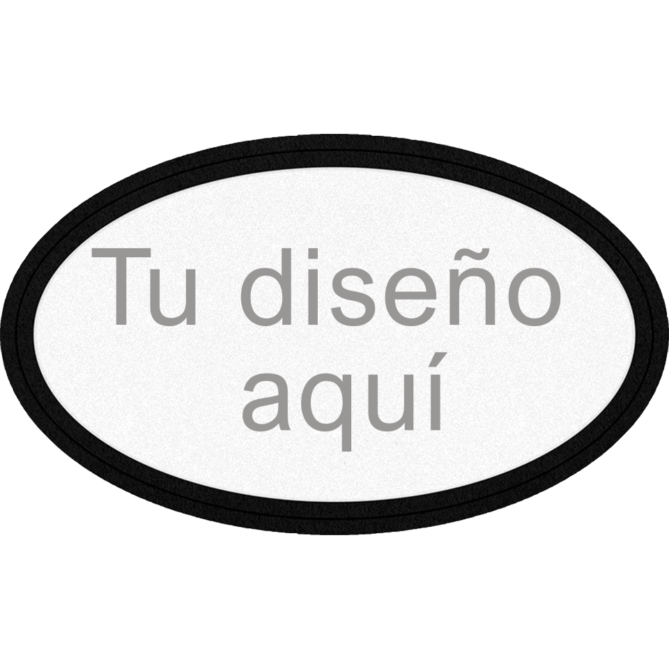 Parche Velur con Flock Ovalado con Acabado Mate de Color