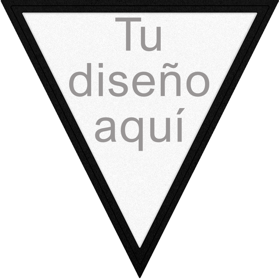 Parche VELUR Acabado Mate de Color con Flock Triangular