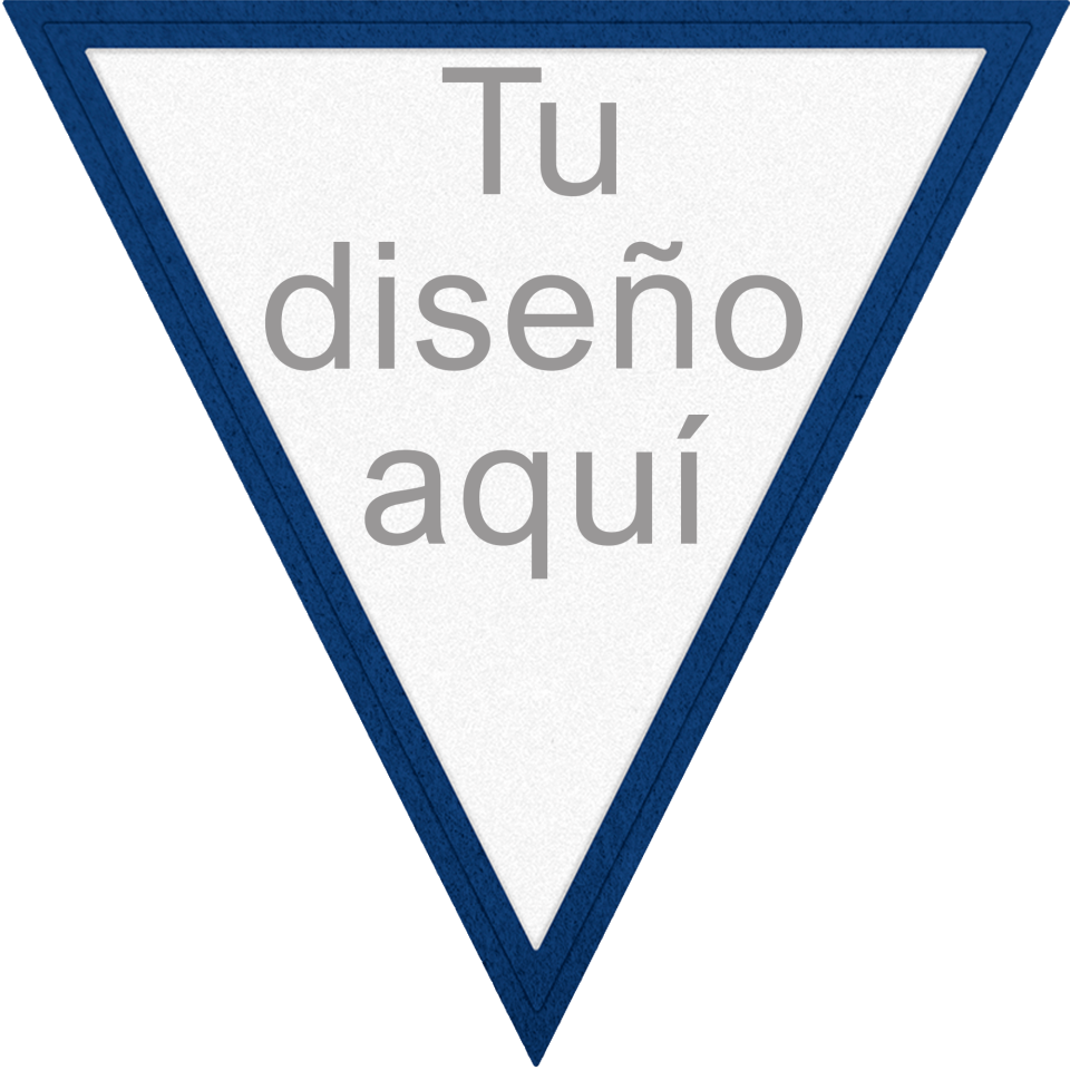 Parche VELUR Acabado Mate de Color con Flock Triangular