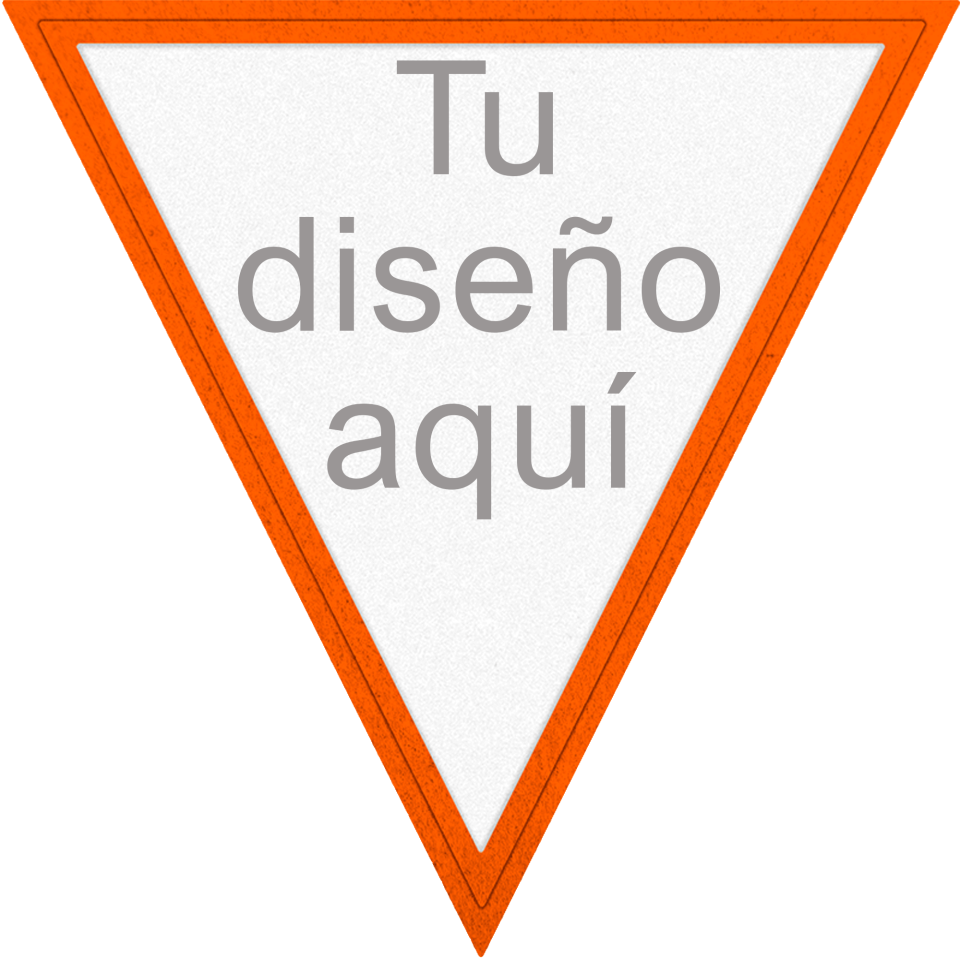 Parche VELUR Acabado Mate de Color con Flock Triangular