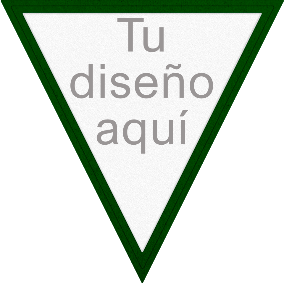 Parche VELUR Acabado Mate de Color con Flock Triangular