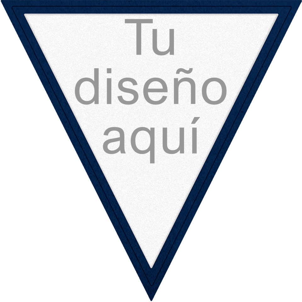 Parche VELUR Acabado Mate de Color con Flock Triangular