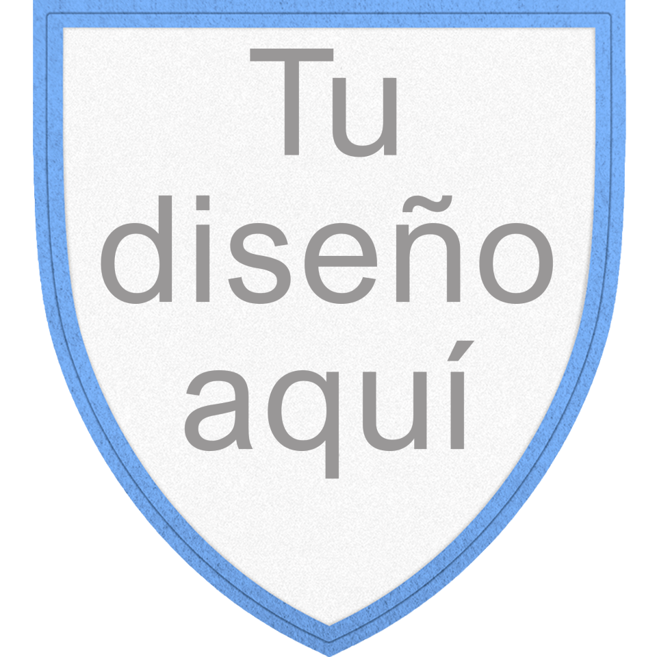 Parche VELUR con Flock Forma de Escudo Acabado Mate