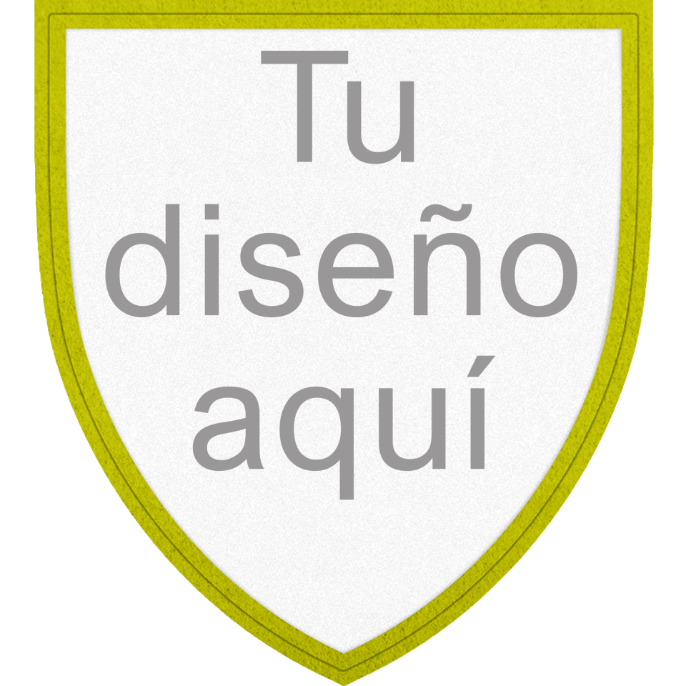 Parche VELUR con Flock Forma de Escudo Acabado Mate