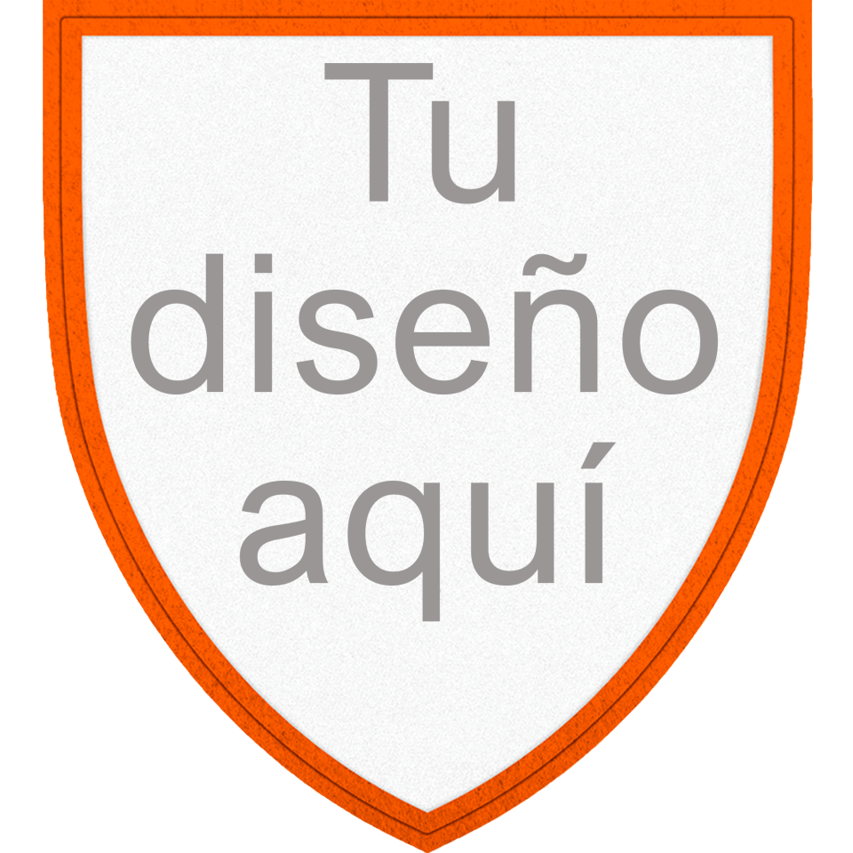 Parche VELUR con Flock Forma de Escudo Acabado Mate