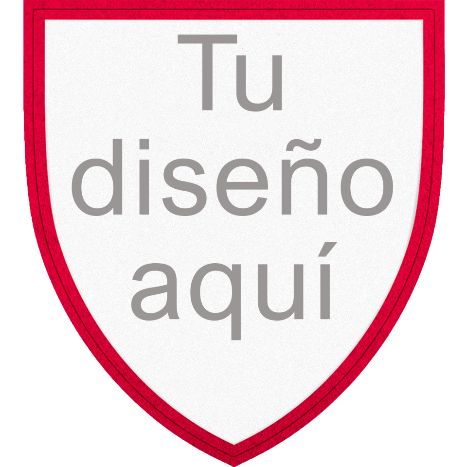 Parche VELUR con Flock Forma de Escudo Acabado Mate