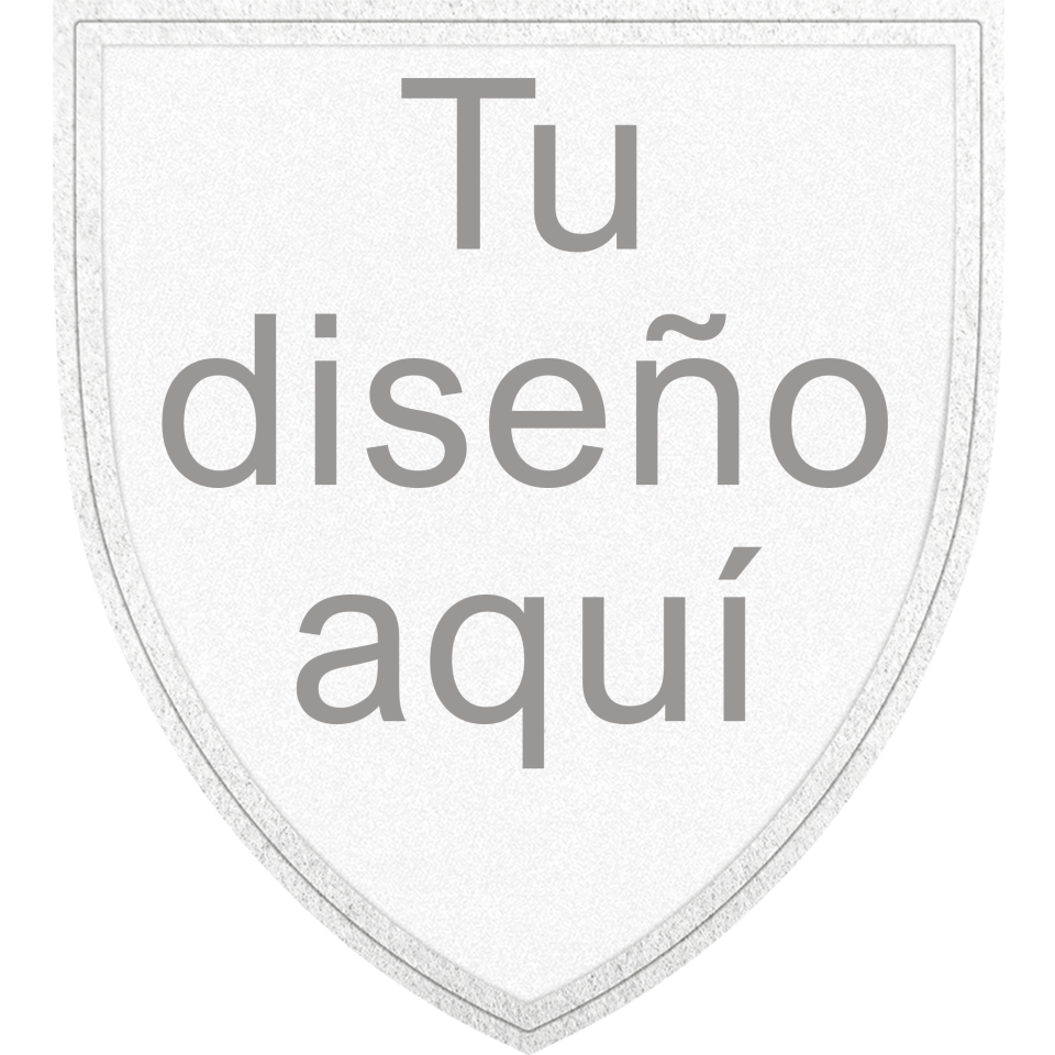 Parche VELUR con Flock Forma de Escudo Acabado Mate