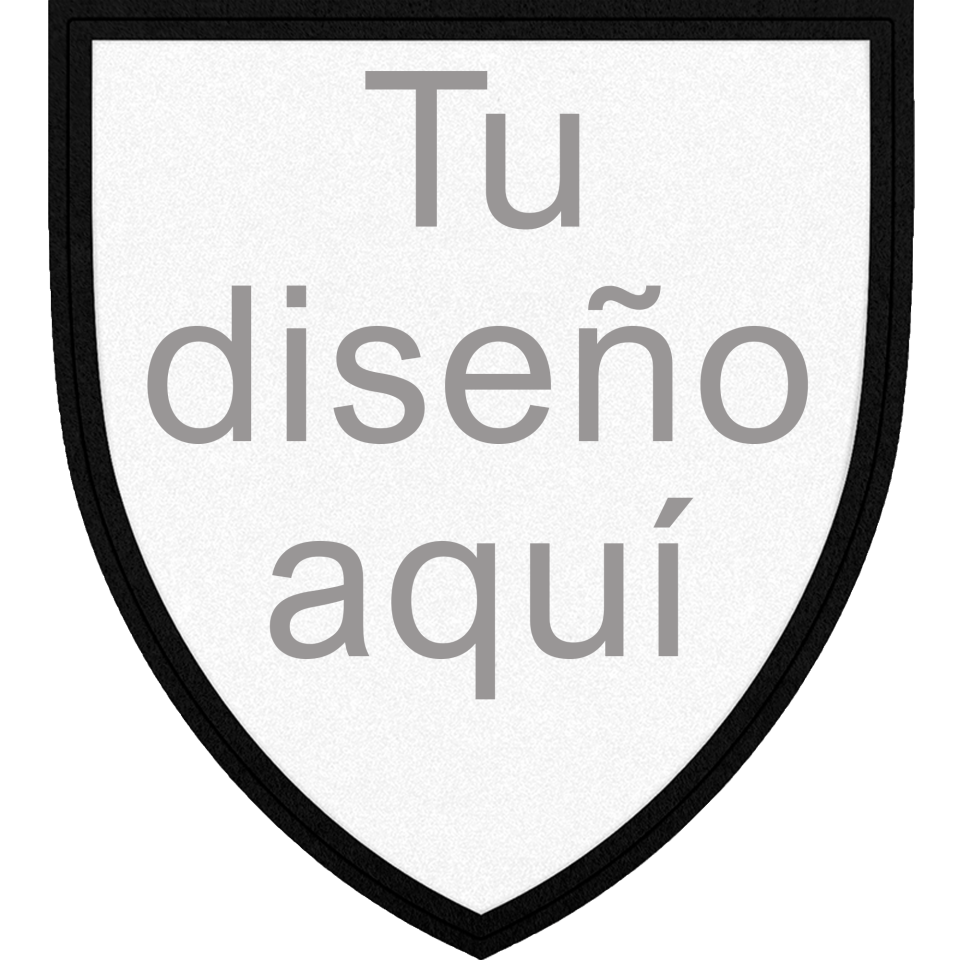 Parche VELUR con Flock Forma de Escudo Acabado Mate