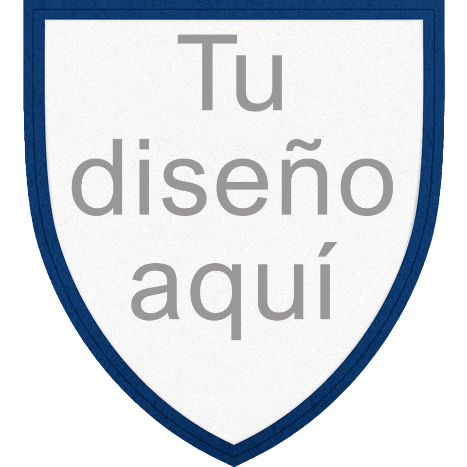 Parche VELUR con Flock Forma de Escudo Acabado Mate