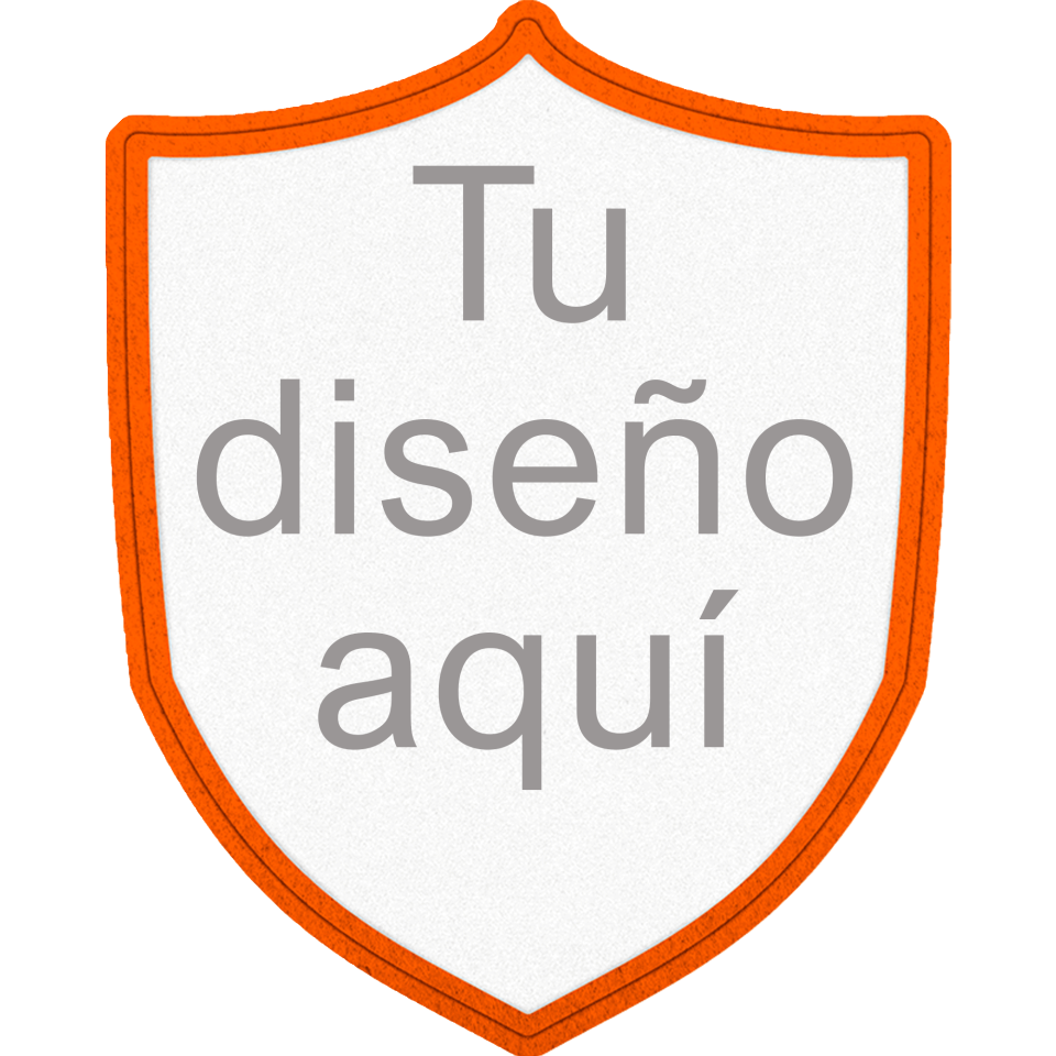 Parche VELUR Personalizable con Flock en Forma de Escudo