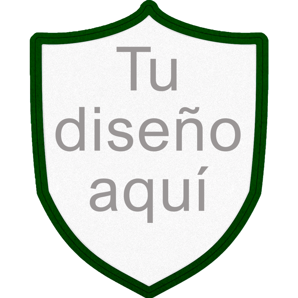 Parche VELUR Personalizable con Flock en Forma de Escudo