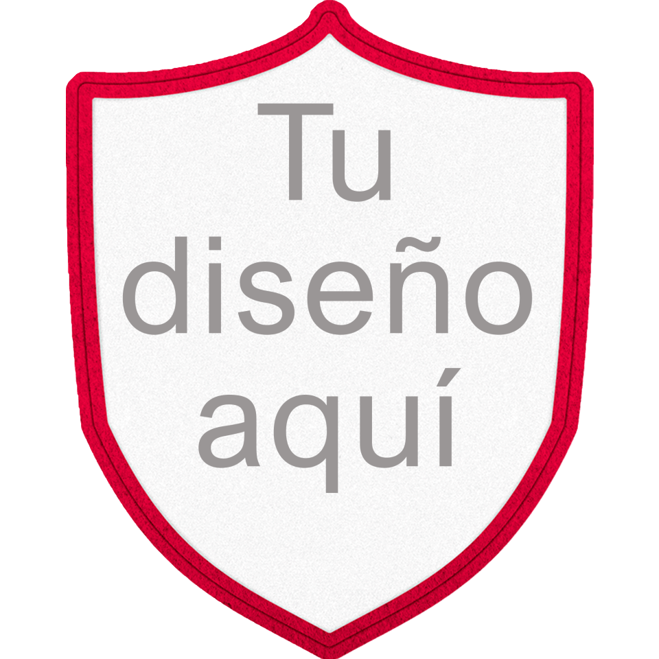 Parche VELUR Personalizable con Flock en Forma de Escudo