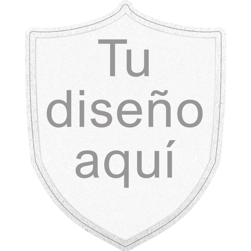 Parche VELUR Personalizable con Flock en Forma de Escudo