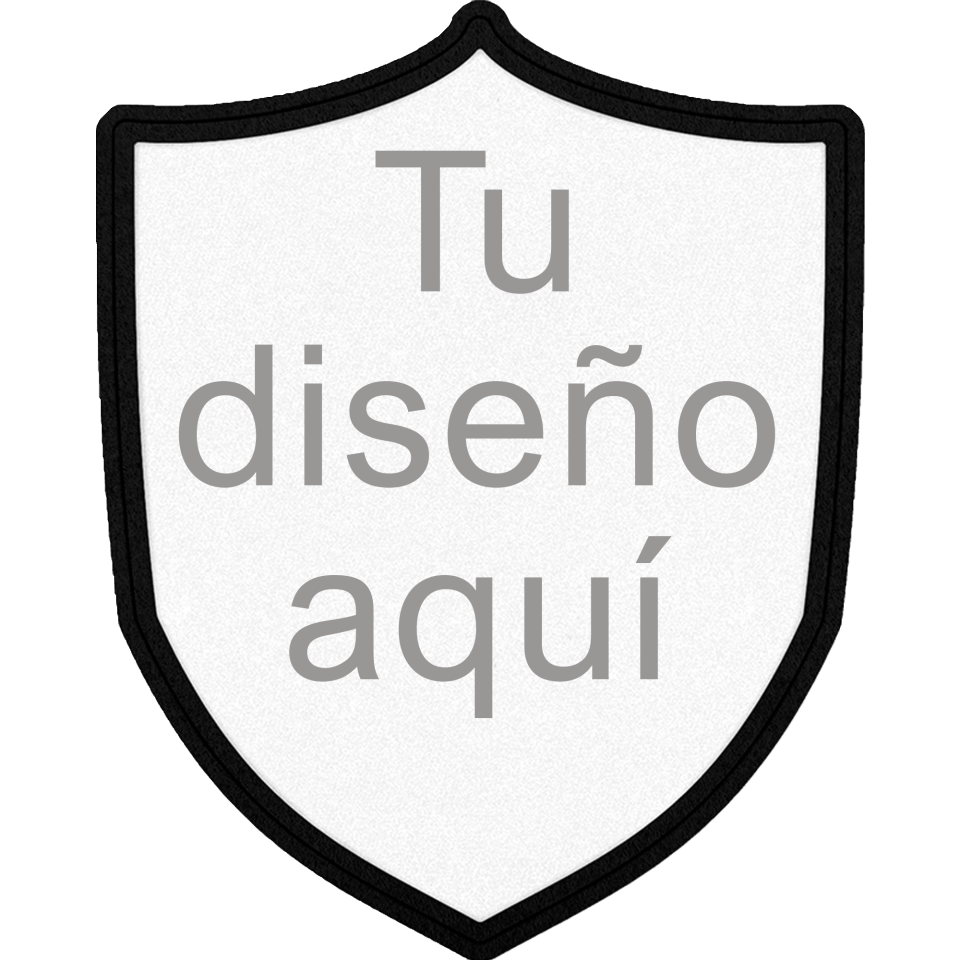 Parche VELUR Personalizable con Flock en Forma de Escudo