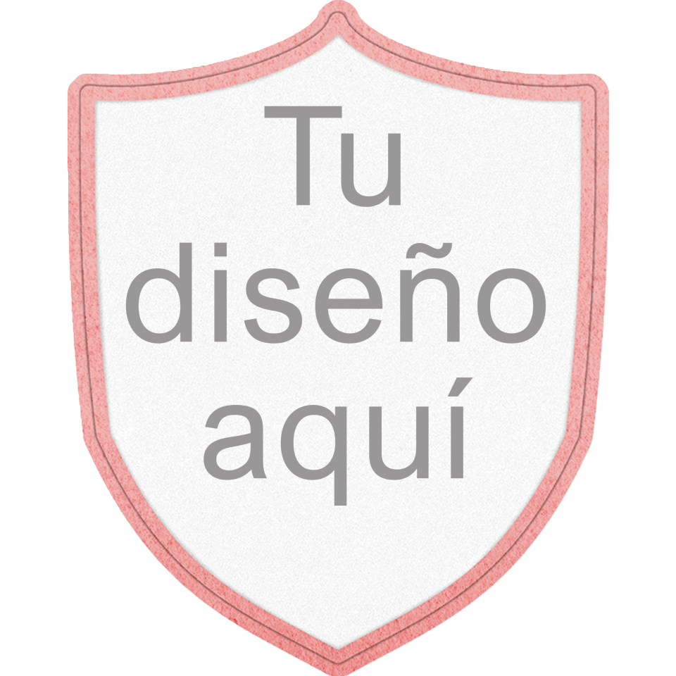 Parche VELUR Personalizable con Flock en Forma de Escudo