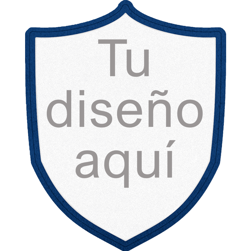 Parche VELUR Personalizable con Flock en Forma de Escudo