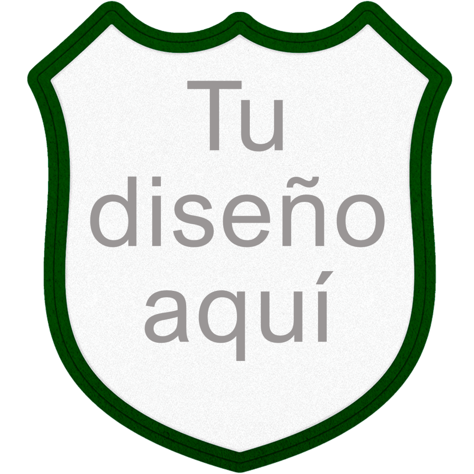 Parche Personalizable VELUR con Flock en Forma de Escudo 3