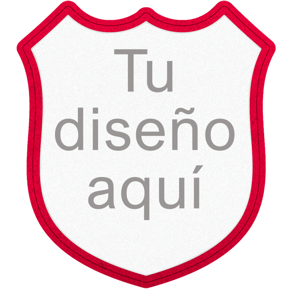 Parche Personalizable VELUR con Flock en Forma de Escudo 3