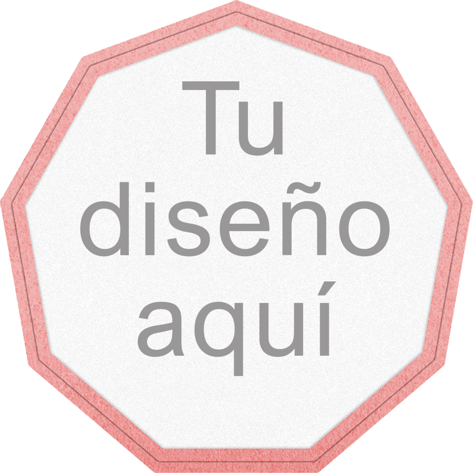 Parche VELUR Personalizable con Flock con forma de Nonágono