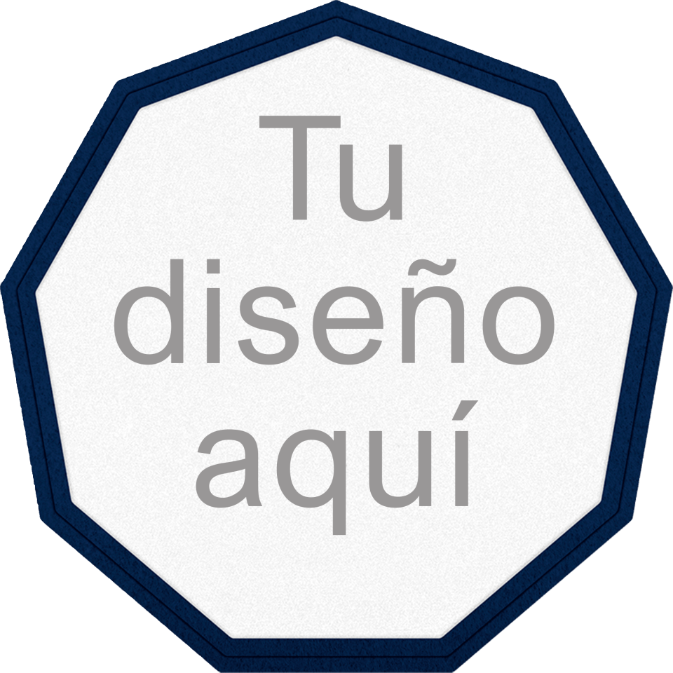 Parche VELUR Personalizable con Flock con forma de Nonágono