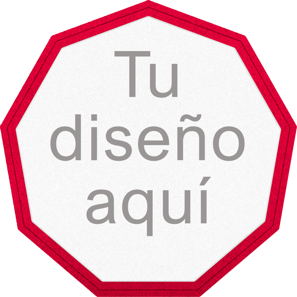 Parche VELUR Personalizable con Flock con forma de Nonágono