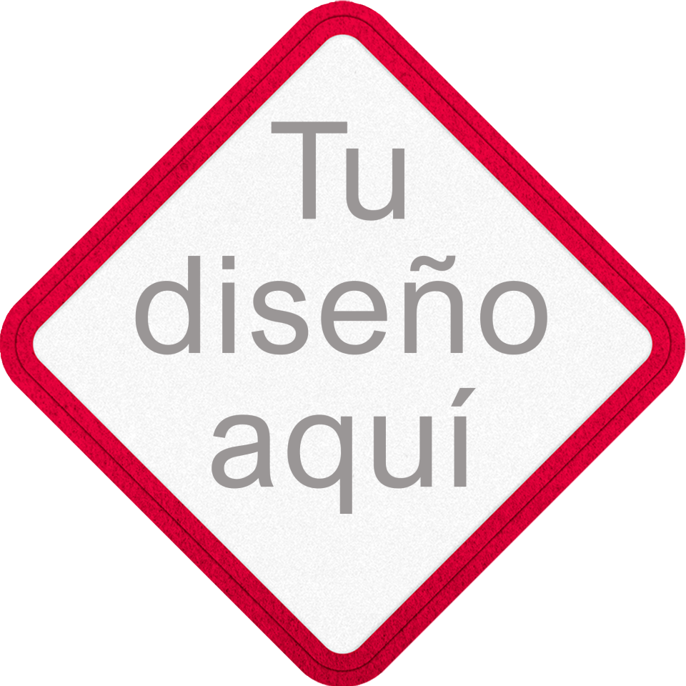 Parche VELUR con Flock Mate con Forma de Rombo