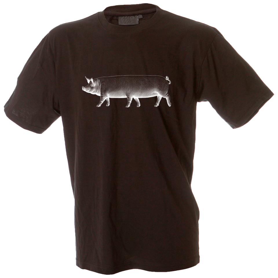 Camiseta hombre cerdo seis patas