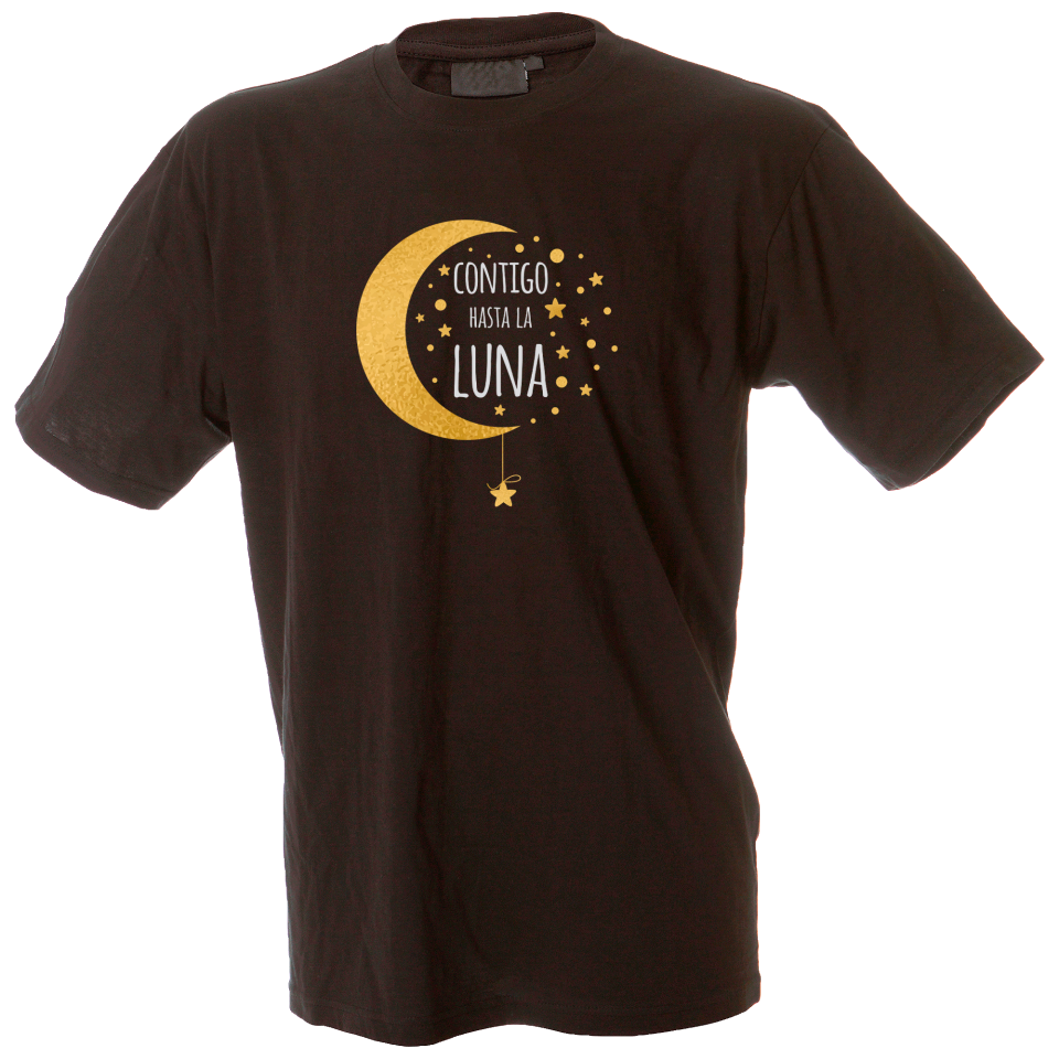 Camiseta hombre contigo hasta la luna