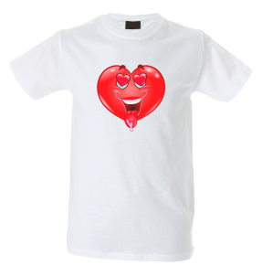 Camiseta hombre corazón enamorado