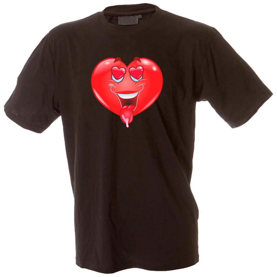 Camiseta hombre corazón enamorado