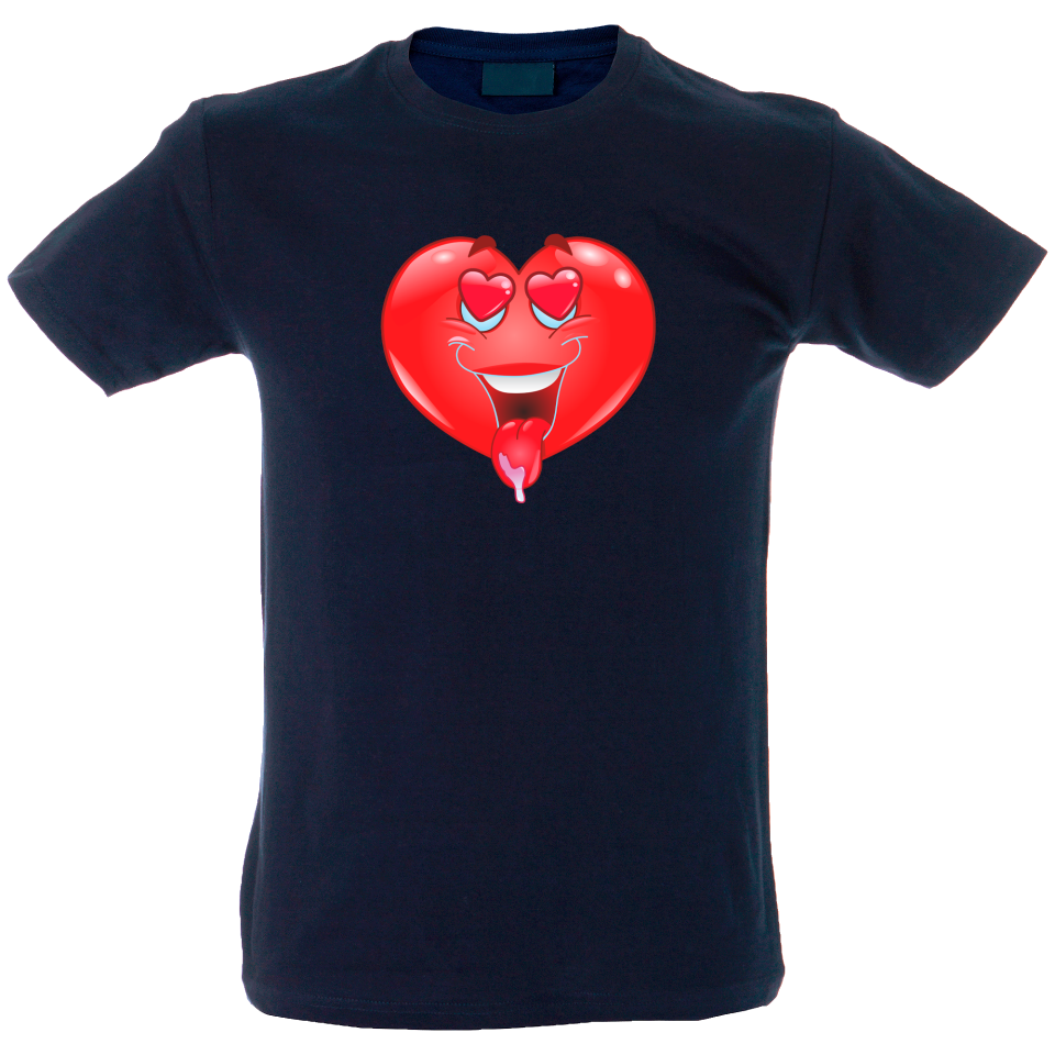 Camiseta hombre corazón enamorado
