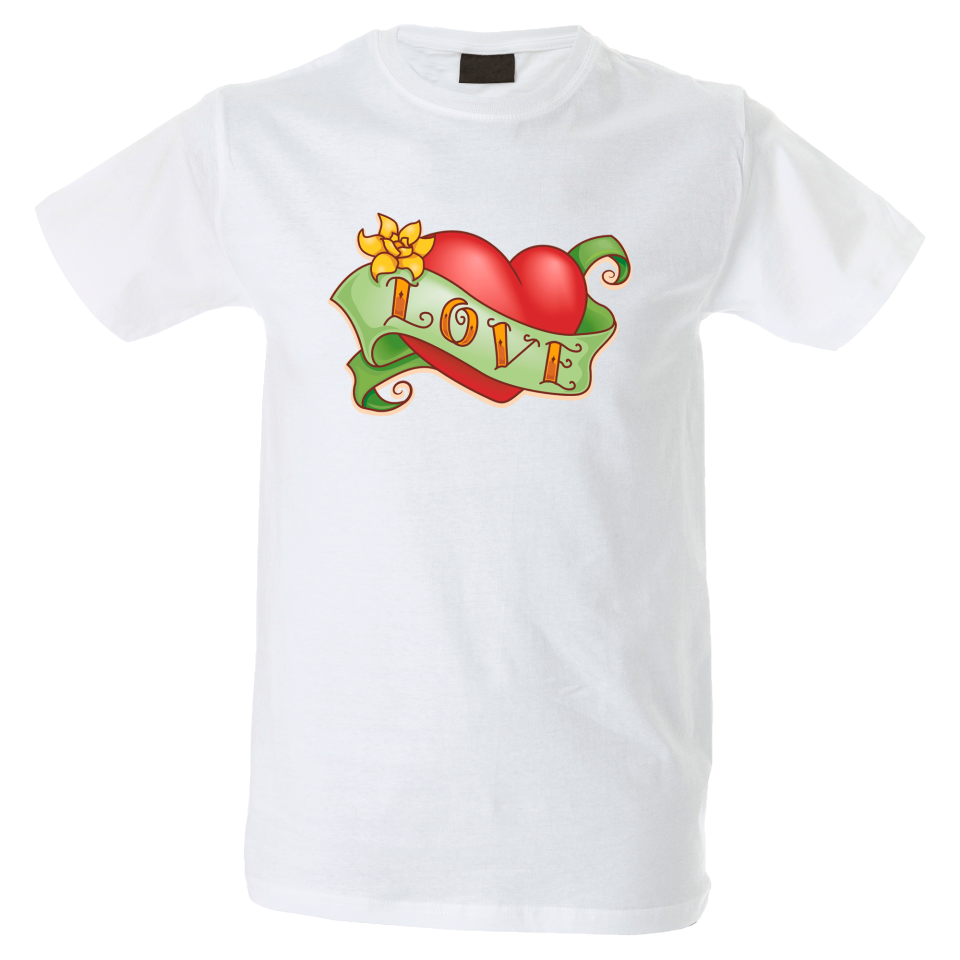 Camiseta hombre corazón love