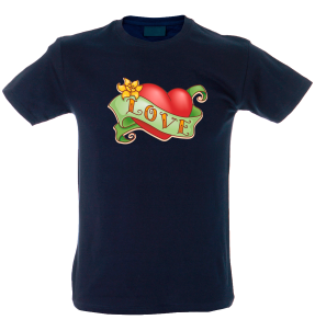 Camiseta hombre corazón love