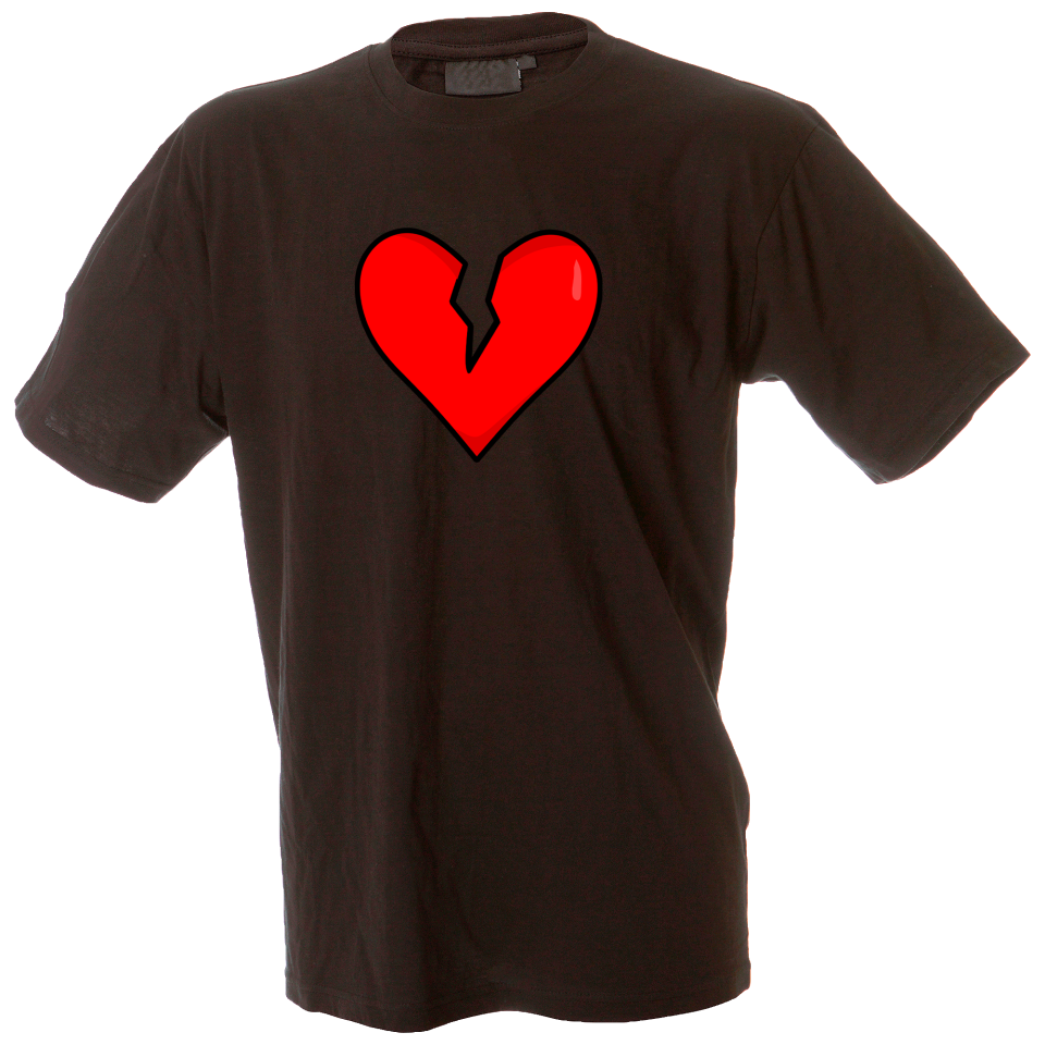 Camiseta hombre corazón roto
